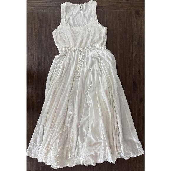 Neem Dresses & Skirts - Neem Living Lydia Dress Womens XS/S White Cotton Maxi Sundress Fit Flare